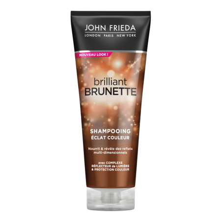 John Freinda Shampooing Éclat Couleur Nourrit & révèle des reﬂets multi-dimensionnels.