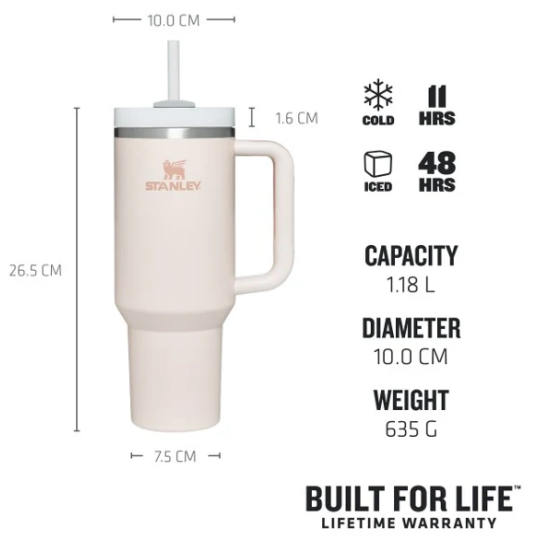 Stanley Quencher H2.0 Flowstate™ 1.2L Rose Quartz,