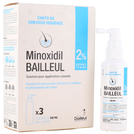 BAILLEUL Minoxidil 2% 3x60 ml