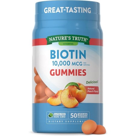 Nature's Truth Biotin 50 Gummies 10000mcg Gluten Free