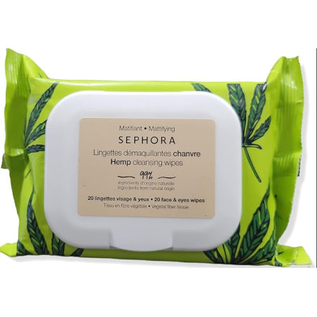 Sephora Lingettes nettoyantes hydratantes au chanvre 20 lingettes
