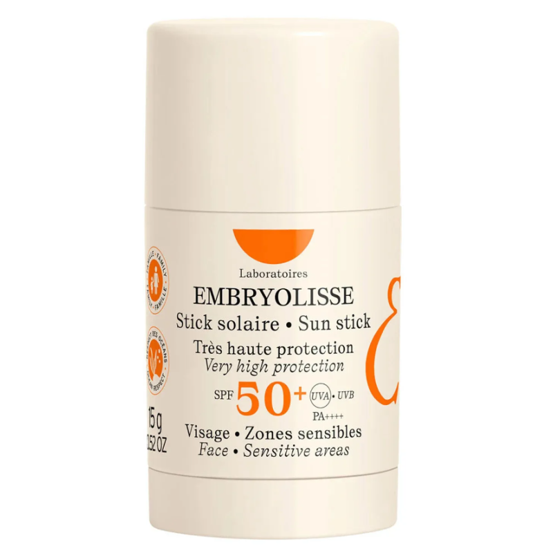 Embryolisse Stick Solaire SPF50+ - Visage et Zones Sensibles - Tous Types de Peaux