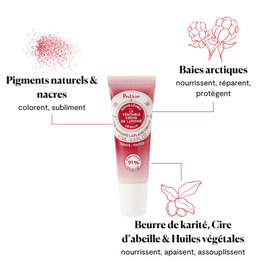 POLAAR Baume à lèvres La Véritable Crème De Laponie Aux 3 Baies Arctiques