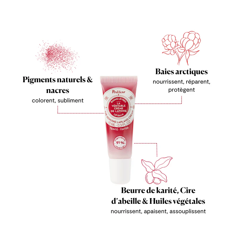 POLAAR Baume à lèvres La Véritable Crème De Laponie Aux 3 Baies Arctiques