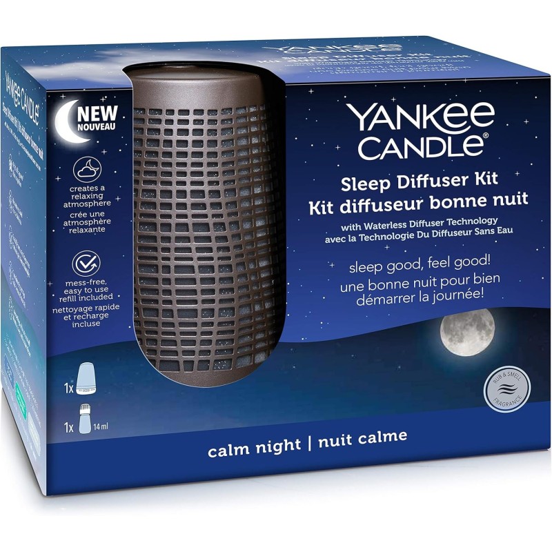 Yankee Candle diffuseur, Quiet Night, kit diffuseur de sommeil