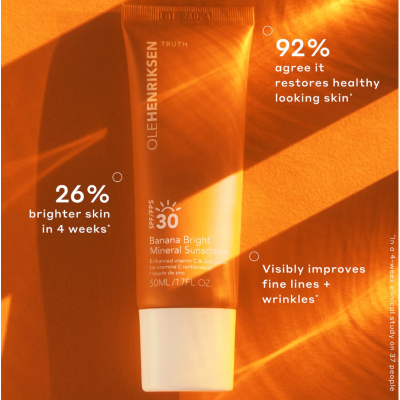 OLEHENRIKSEN Banana Bright Mineral Sunscreen SPF 30 - Crème Solaire Vitamine C + Niacinamide