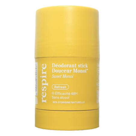 RESPIRE Déodorant Stick Douceur de Monoï - Efficacité 48H
