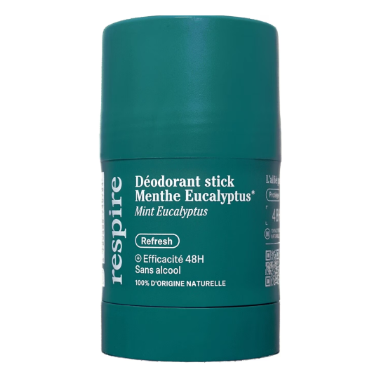 RESPIRE Déodorant Stick Menthe Eucalyptus  Efficacité 48H