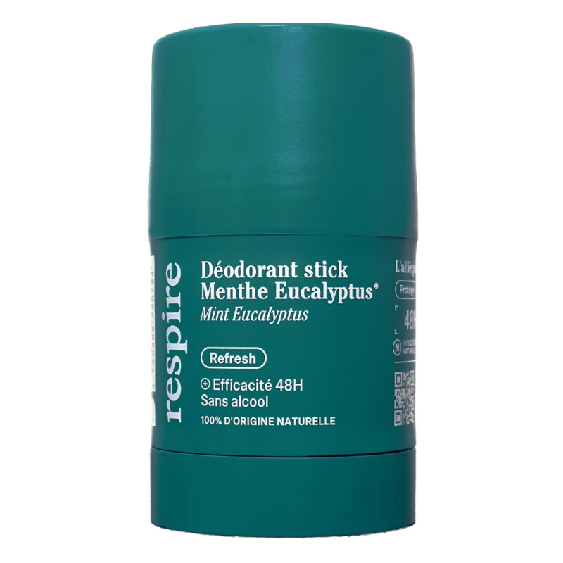 RESPIRE Déodorant Stick Menthe Eucalyptus  Efficacité 48H
