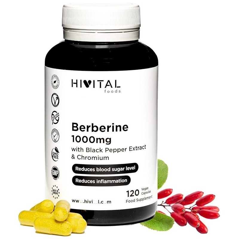 Hivital Foods Berbérine 1000 mg. 120 gélules