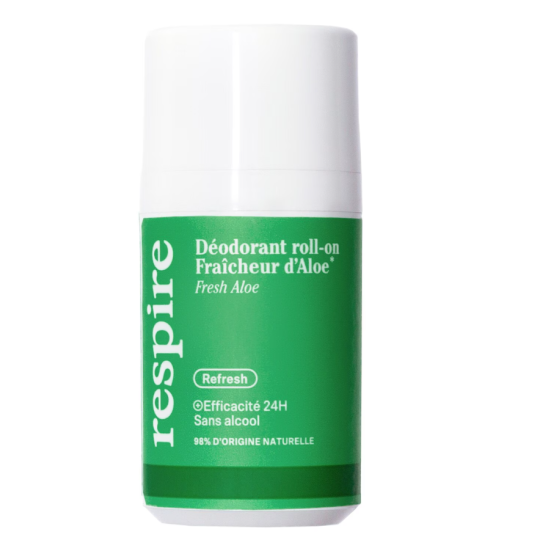 RESPIRE Déodorant Roll-on Fraîcheur d'Aloe Efficacité 24H