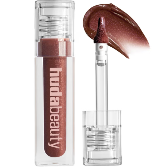 Huda Beauty Icy Nude Faux Filler Lip Gloss She Fire