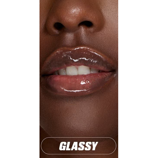 Huda Beauty Icy Nude Faux Filler Lip Gloss Glassy