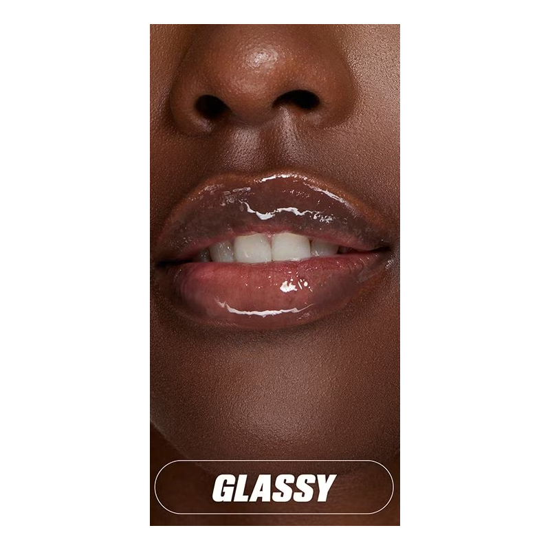 Huda Beauty Icy Nude Faux Filler Lip Gloss Glassy
