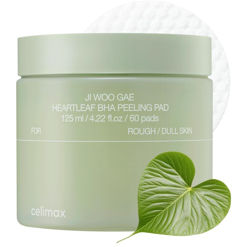 CELIMAX - Tampon exfoliant Ji Woo Gae Heartleaf BHA - 60pcs