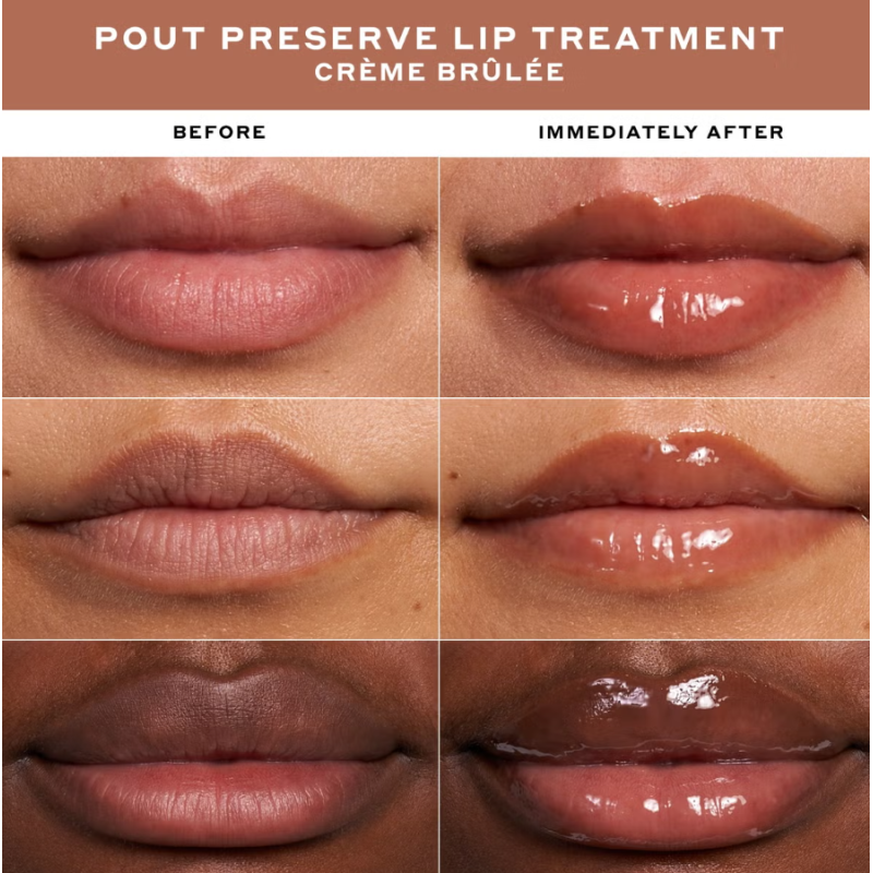 OLEHENRIKSEN Pout Preserve Lip Treatment - Soin des lèvres hydratant & anti-âge aux peptides - Crème Brulee 12ml