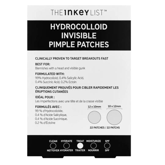THE INKEY LIST Hydrocolloid Invisible Pimple Patches - Patches anti-boutons