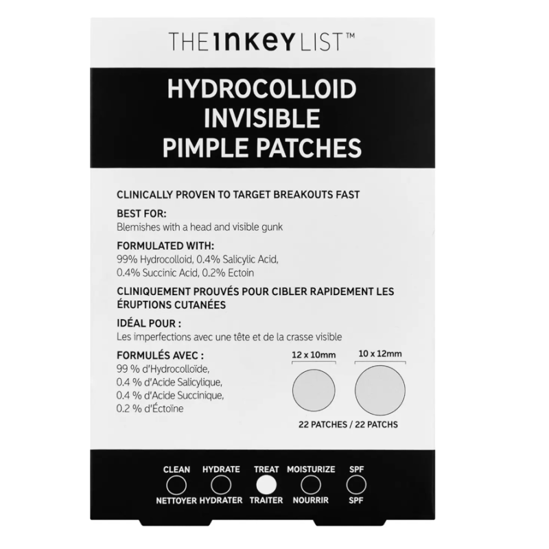 THE INKEY LIST Hydrocolloid Invisible Pimple Patches - Patches anti-boutons