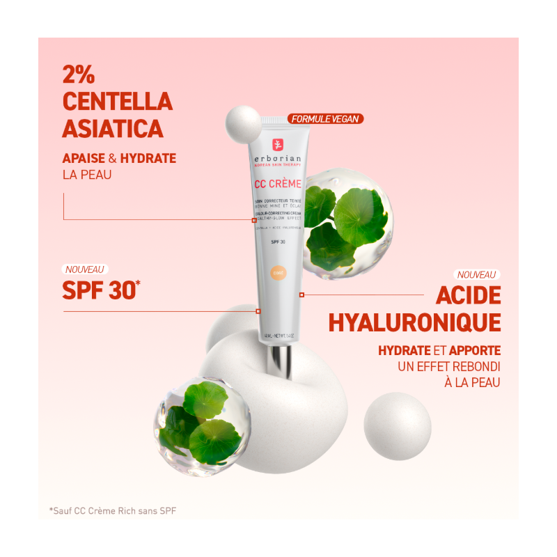 Erborian CC Crème à la Centella Asiatica Soin illuminateur 45 ml