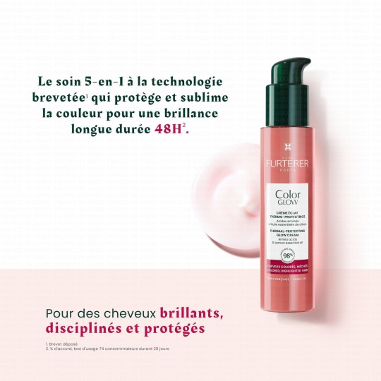 Rene Furterer COLOR GLOW Crème Thermo-Protectrice - Cheveux Colorés, Méchés100ml