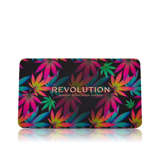 Makeup Revolution Palette Flawless Chilled with cannabis sativa