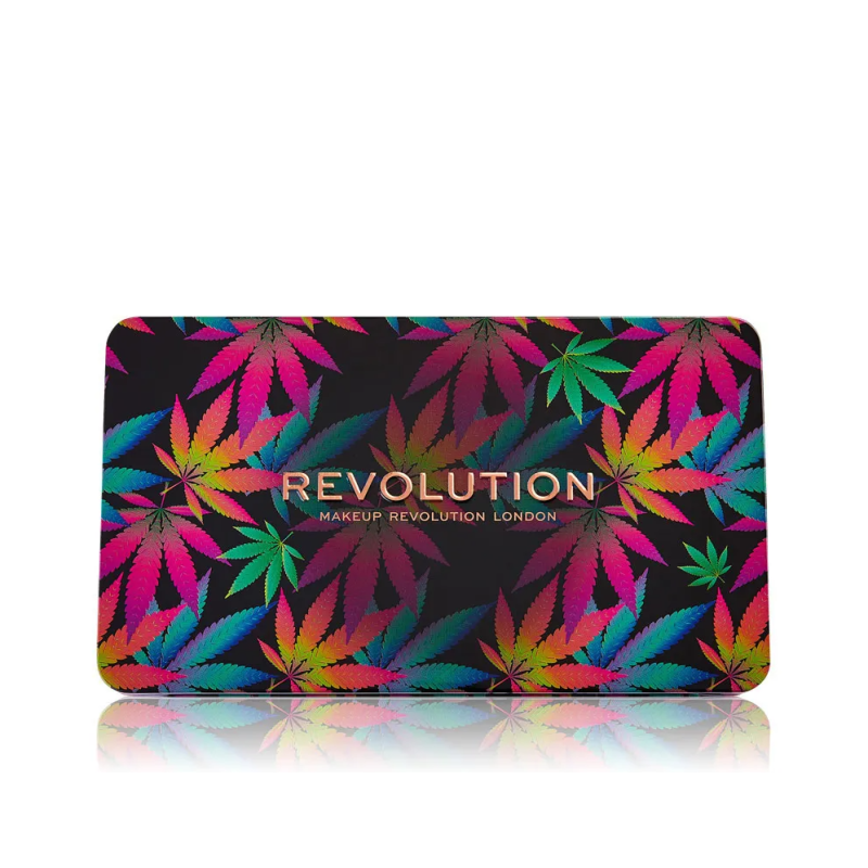 Makeup Revolution Palette Flawless Chilled with cannabis sativa