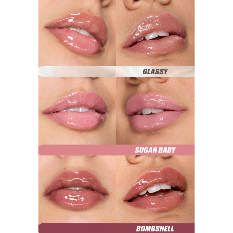 HUDA BEAUTY Glossiest Gloss Trio - Coffret maquillage lèvres