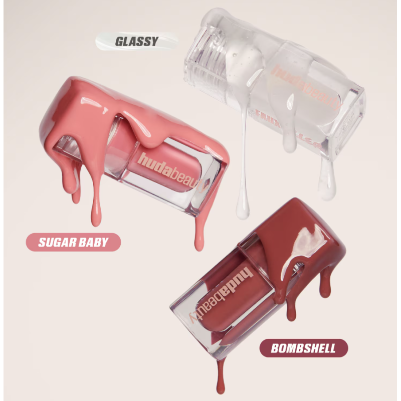 HUDA BEAUTY Glossiest Gloss Trio - Coffret maquillage lèvres