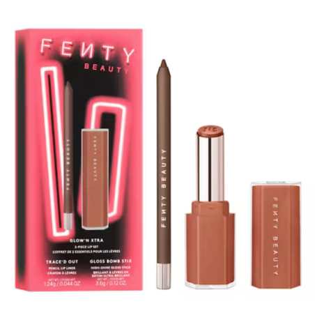 FENTY BEAUTY Glow'N Xtra - Crayon à Lèvres Trace'd Out et Gloss Bomb Stix