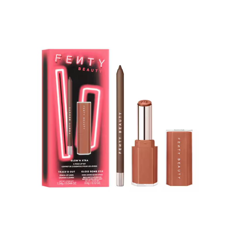 FENTY BEAUTY Glow'N Xtra - Crayon à Lèvres Trace'd Out et Gloss Bomb Stix