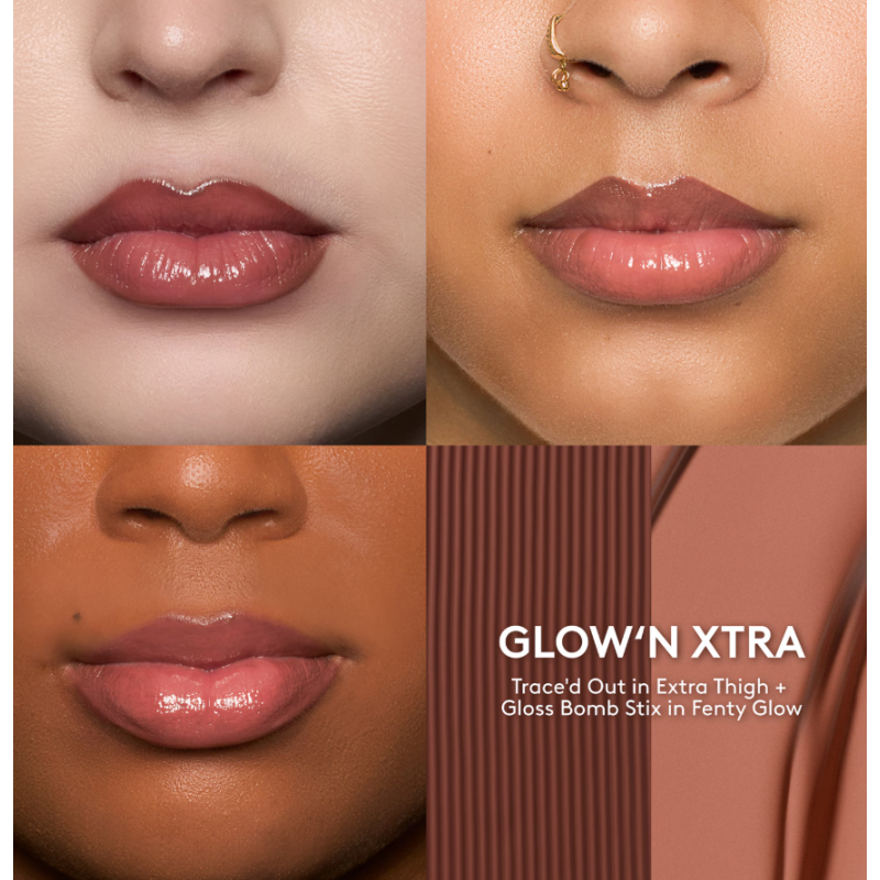 FENTY BEAUTY Glow'N Xtra - Crayon à Lèvres Trace'd Out et Gloss Bomb Stix