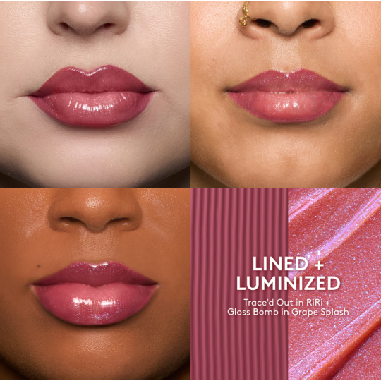FENTY BEAUTY Lined + Luminized Duo - Crayon à Lèvres Trace'd Out et Gloss Bomb