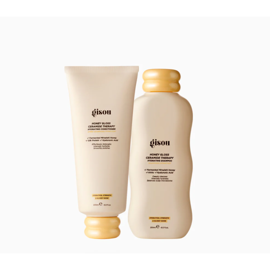 Gisou Honey Gloss Ceramide Cleanse Shampoo + Conditioner