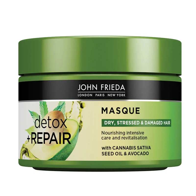 John Frieda Detox & Repair masque détoxifiant pour cheveux abîmés