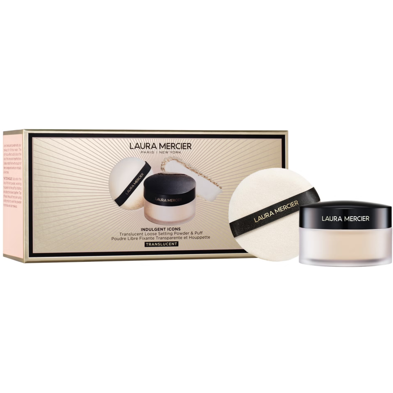 Laura Mercier Indulgent Icons Translucent Loose Setting Powder + Puff