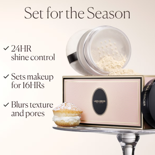 Laura Mercier Indulgent Icons Translucent Loose Setting Powder + Puff