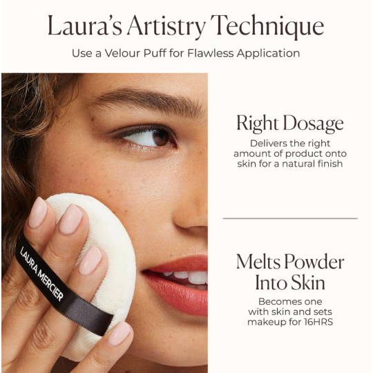 Laura Mercier -Indulgent Icons Ultra-Blur Translucent Loose Setting Powder + Puff