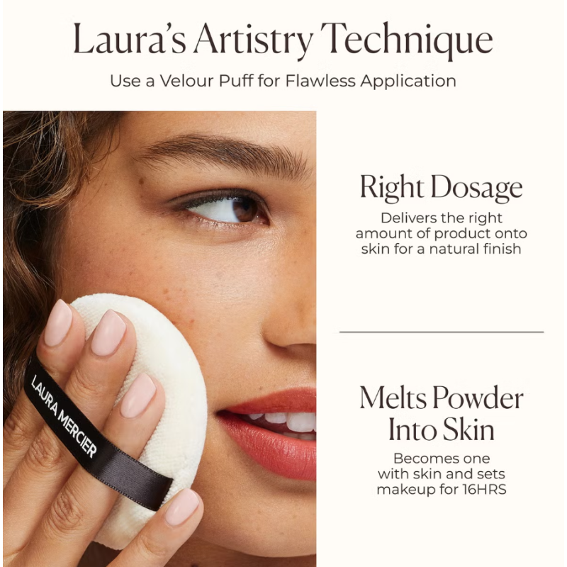 Laura Mercier -Indulgent Icons Ultra-Blur Translucent Loose Setting Powder + Puff