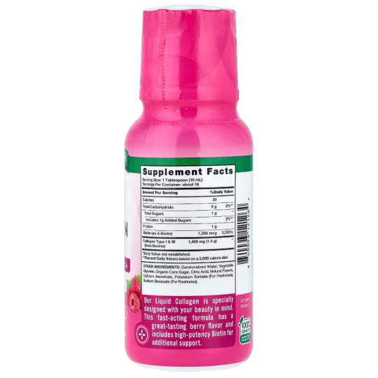 Nature's Truth Collagène liquide à la biotine, Baies délicieuses 237 ml