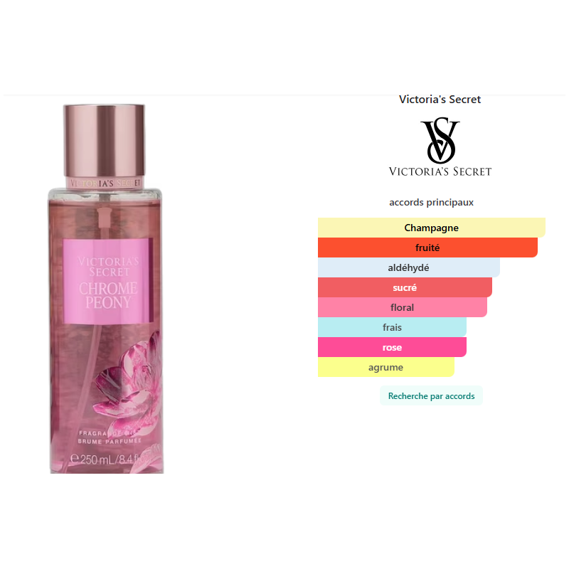 Victoria's Secret Brume pour le corps Chrome Peony