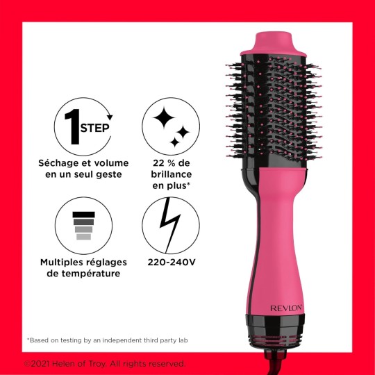 Revlon Brosse coiffante One-Step Rose, nouvelle édition