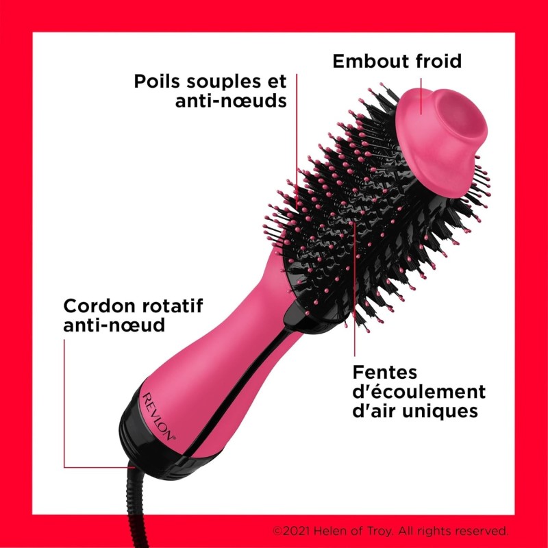 Revlon Brosse coiffante One-Step Rose, nouvelle édition