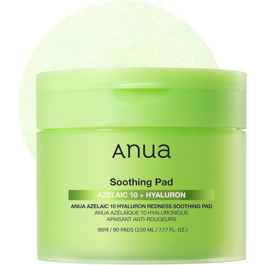 ANUA Azelaic 10 Hyaluron Redness Soothing Pad - Disques apaisants anti-rougeurs