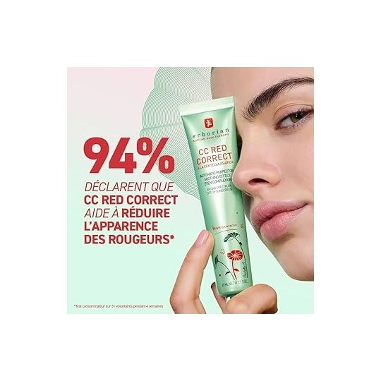 Erborian CC Red Correct - Soin correcteur teinté anti-rougeurs Soin correcteur “anti rougeurs” SPF 30, effet apaisant