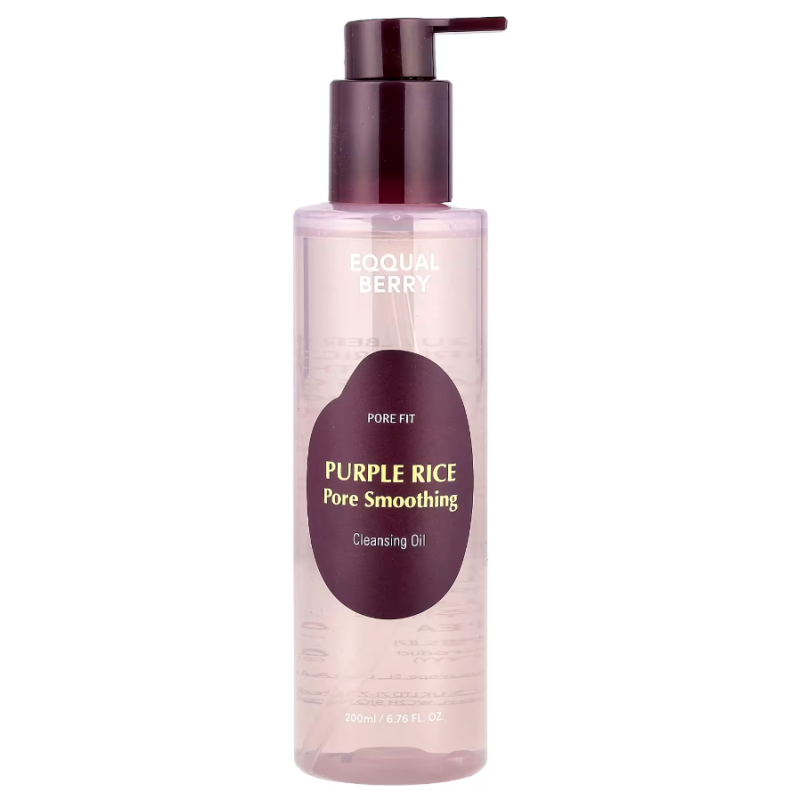 EQQUALBERRY Huile nettoyante lissante au riz violet 200ml