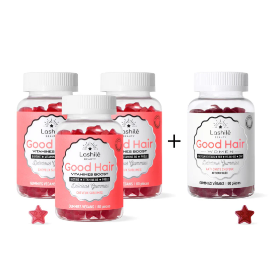 Lashilé Good Hair GUMMIES  Pack Cheveux Pack Cheveux Pousse et Anti-chute Pousse et et Anti-chute