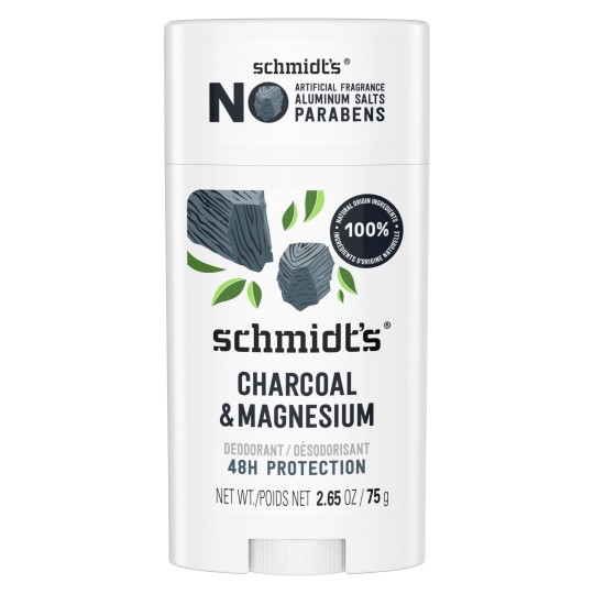 Schmidt's Charcoal + Magnesium déodorant solide 24h