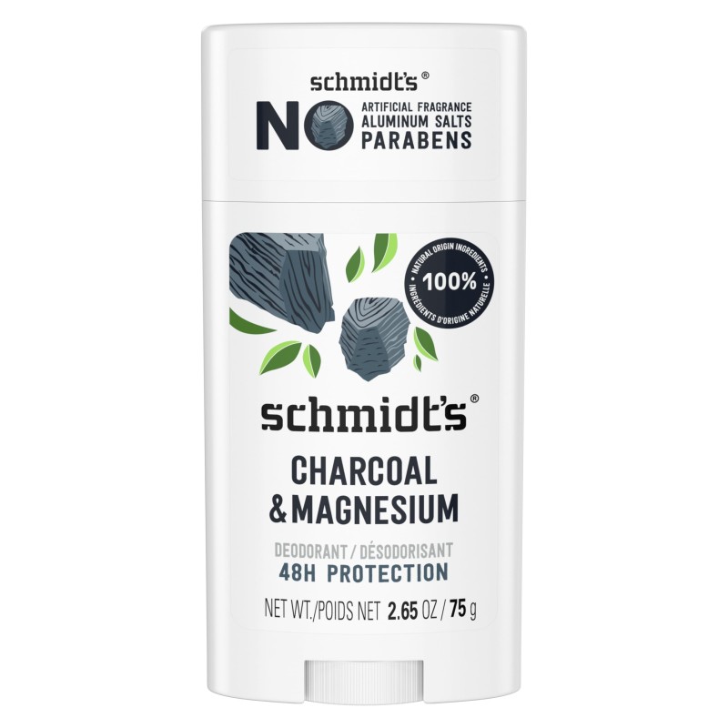 Schmidt's Charcoal + Magnesium déodorant solide 24h
