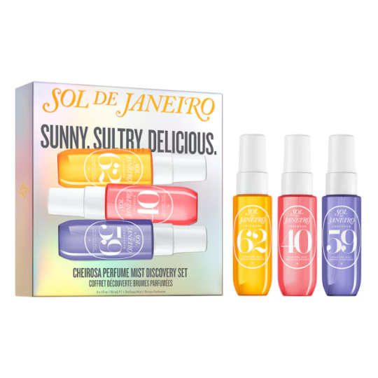 Sol de Janeiro Sunny.Sultry.Delicious. Cheirosa Perfume Mist Set - Coffret de Brumes Parfumées