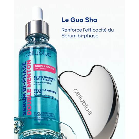 Cellubue Gua Sha Métal et Sérum Intense Liftant Visage